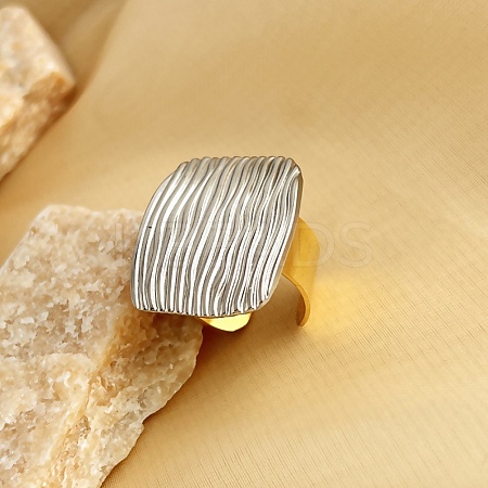 304 Stainless Steel Open Cuff Rings RJEW-K258-08GP-02-1