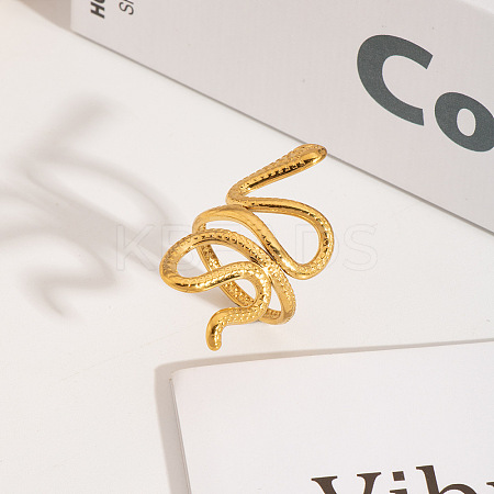 304 Stainless Steel Open Cuff Rings for Women RJEW-Z103-01G-03-1