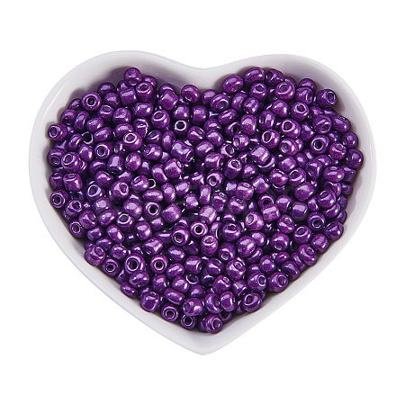 6/0 Baking Paint Glass Seed Beads SEED-OL0002-09-4mm-10-1