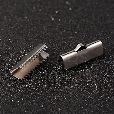 Non-Tarnish 304 Stainless Steel Ribbon Crimp Ends LS-X-STAS-M250-11-1