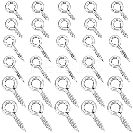 600Pcs 3 Styles 304 Stainless Steel Screw Eye Pin Peg Bails STAS-BBC0005-13-1