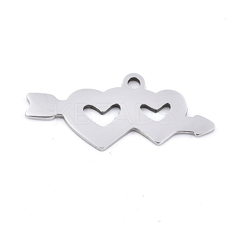 Non-Tarnish Valentine's Day 201 Stainless Steel Charms LS-STAS-S081-091-1