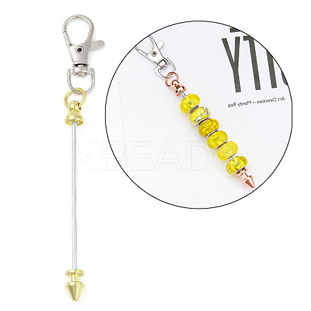 Alloy Beadable Pendant Decorations LS-KEYC-D288-01G-1