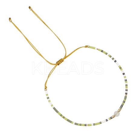 Adjustable Glass Seed Bead Braided Bead Bracelets for Women VT9382-38-1