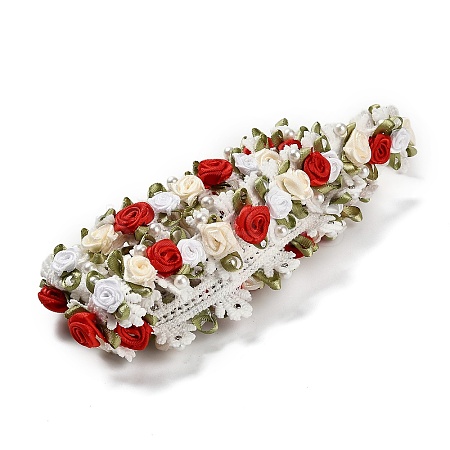 Polyester Flower Embroidery Lace Trim OCOR-XCP0002-60-1