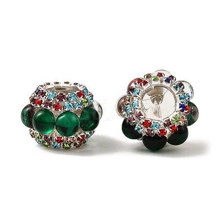 Sparkling Acrylic Rhinestone Round Beads OACR-NH0002-01A-06-1
