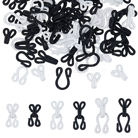72Pcs 6 Styles Polyester Garment Hook and Eye FIND-DC0005-57-1