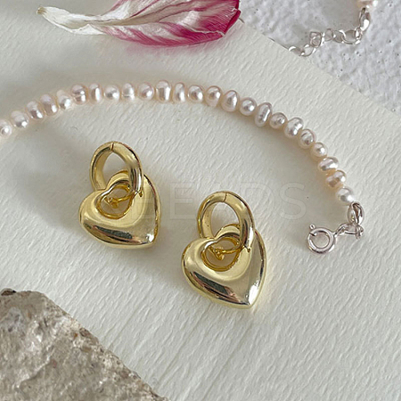 Removable Heart Pendant Hoop Earrings XL7704-1-1