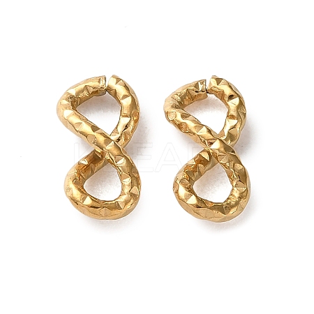304 Stainless Steel Textured Infinity Linking Rings STAS-R164-03G-02-1