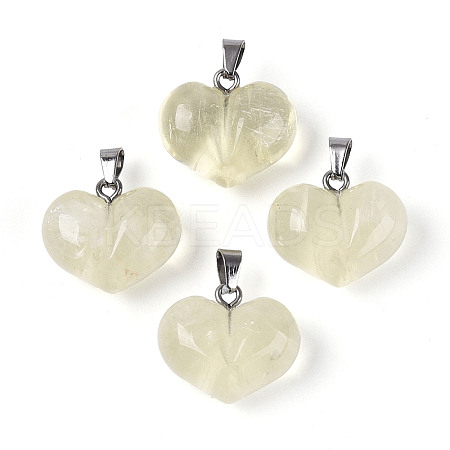 Natural Lemon Quartz Chunky Pendants G-T143-19D-1