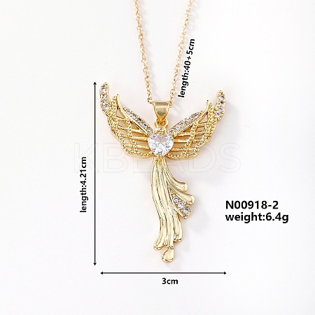 Fashionable and Elegant Butterfly Brass Pendant Necklaces QH8732-1-1
