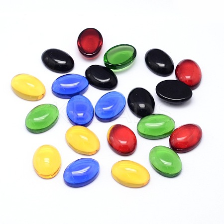 K9 Glass Cabochons Oval Flat Back Cabochons GGLA-L002D-M-1