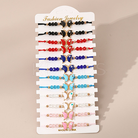 Alloy Enamel Link Bracelets Sets FS-WGD67EB-05-1