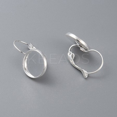 304 Stainless Steel Leverback Earring Settings STAS-F191-03S-8mm-1