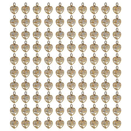 100Pcs Tibetan Style Alloy Pendants PALLOY-GO00037-1