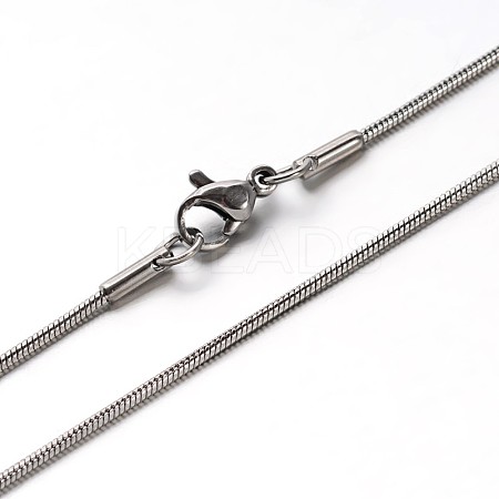 304 Stainless Steel Snake Chains Necklaces NJEW-O058-22P-1