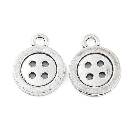 4-Hole Button Tibetan Style Zinc Alloy Charms LS-TIBEP-R334-167AS-RS-1