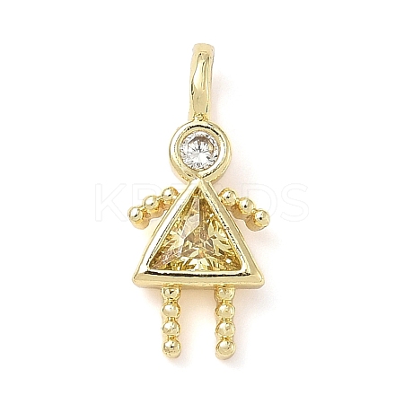 Brass Micro Pave Cubic Zirconia Pendants ZIRC-I356-17G-B07-1
