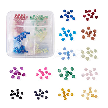 Craftdady 490Pcs 14 Colors Imitation Jade Glass Beads Strands GLAA-CD0001-13-1