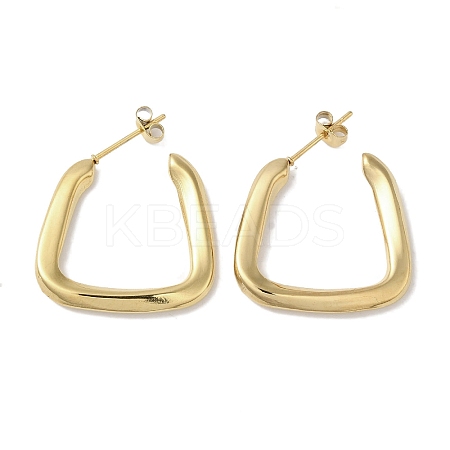 Triangle 304 Stainless Steel Stud Earrings for Women EJEW-I303-04G-1