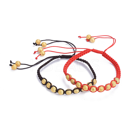 Adjustable Braided Bead Bracelets Sets BJEW-JB04419-1