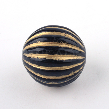 Round Plating Acrylic Beads X-PACR-Q102-143B-1