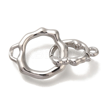 Rack Plating Brass Fold Over Clasps KK-I720-03P-1