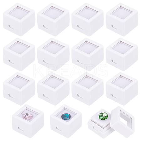 Square Plastic Loose Diamond Storage Boxes CON-WH0095-49A-1