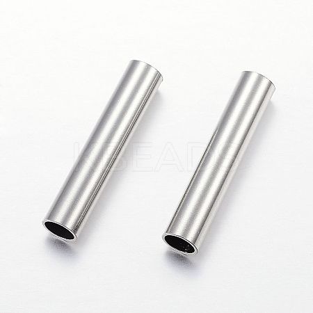 Tarnish Resistant 304 Stainless Steel Tube Beads LS-STAS-P128-09-1