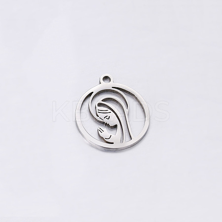 304 Stainless Steel Pendants FIND-PW0011-019P-1