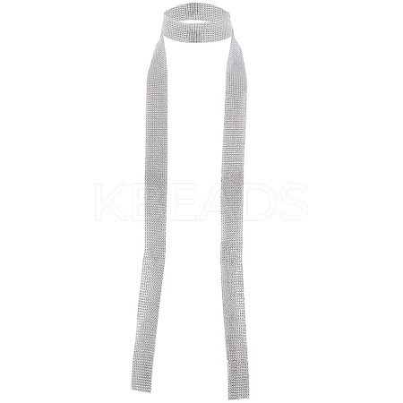 Alloy Paillette Chain NecklacesA NJEW-WH20002-06S-1