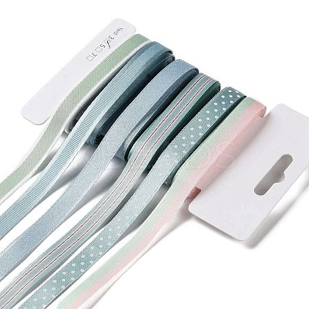 18 Yards 6 Styles Polyester Ribbon SRIB-Q022-F03-1