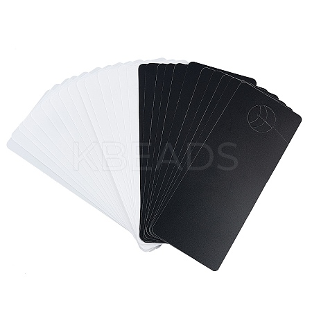 40Pcs 2 Colors Frosted PVC Plastic Hangtag AJEW-GL0001-22-1