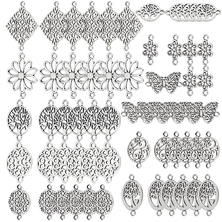 Tibetan Style Alloy Links Connectors TIBE-SC0001-22AS-1