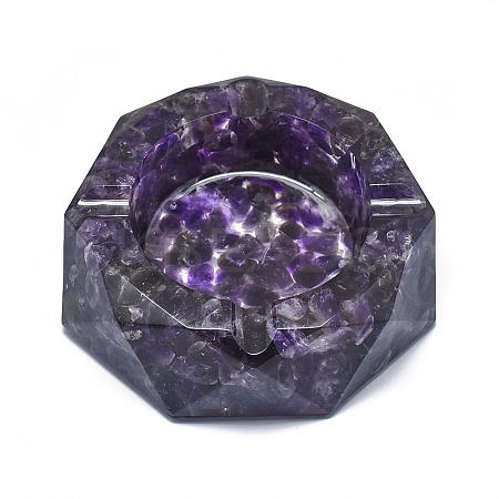 Natural Amethyst Ashtray Display Decorations DJEW-F007-B02-1