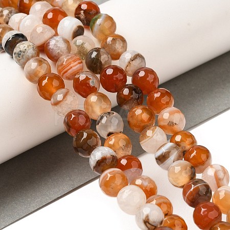 Natural Agate(Dyed & Heated) Beads Strands G-H066-B05-02-1