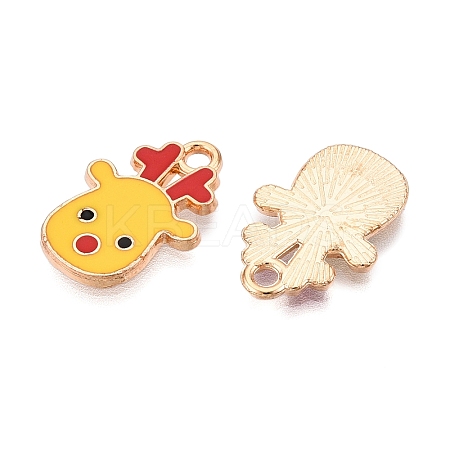 Christmas Theme Alloy Enamel Pendants ENAM-T020-10R-1