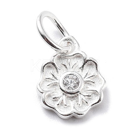 925 Sterling Silver Cubic Zirconia Pendants STER-Q001-02S-02-1