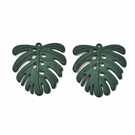 Spray Painted Alloy Pendants PALLOY-T077-117B-RS-1