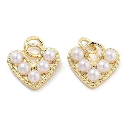 Brass Pave Cubic Zirconia Pendants KK-U009-10E-G-1