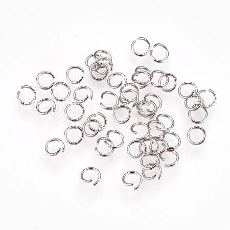 Tarnish Resistant 304 Stainless Steel Open Jump Rings X-STAS-P204-08P-02-1
