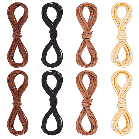 8 Bundles 4 Colors Flat Faux Suede Cord LW-CL0001-03A-1