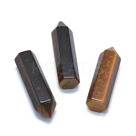 Natural Tiger Eye Pointed Beads X-G-G795-02-18-1