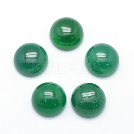 Natural Green Onyx Agate Cabochons X-G-P393-R42-8MM-1