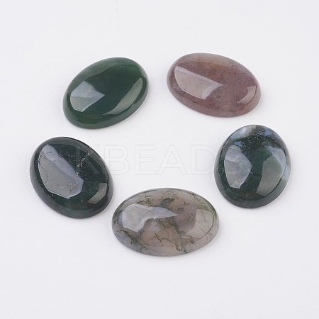 Natural Indian Agate Flat Back Cabochons G-G741-13x18mm-03-1