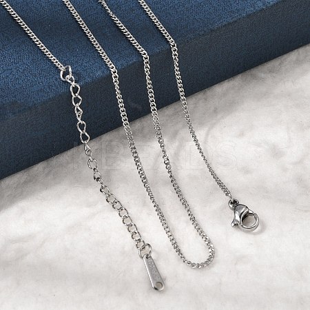 12Pcs 1.5MM 304 Stainless Steel Twisted Chain Necklaces for Men Women NJEW-H093-17P-01-1