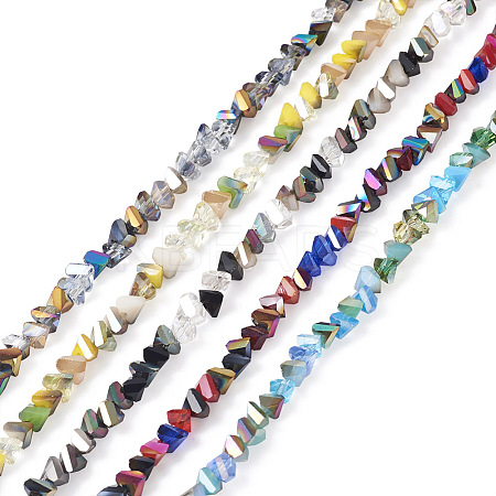 Fashewelry 5 Strands 5 Colors Electroplate Glass Beads Strands EGLA-FW0001-02-1
