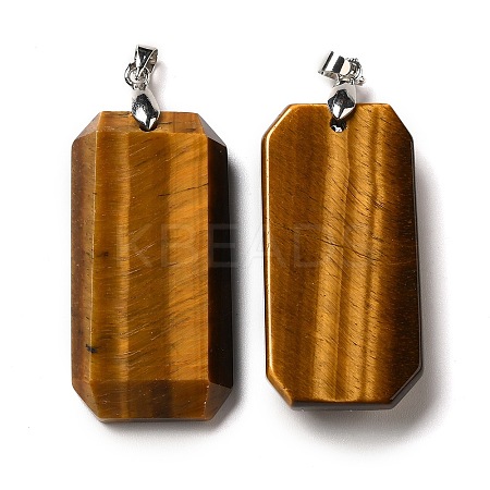 Natural Tiger Eye Pendants G-H286-05P-03-1