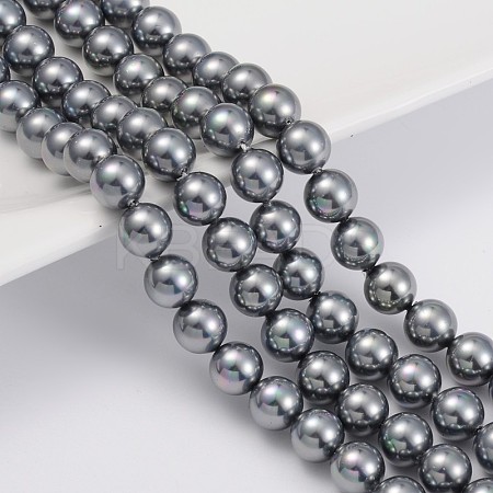 Shell Pearl Beads Strands X-SP8MM712-1