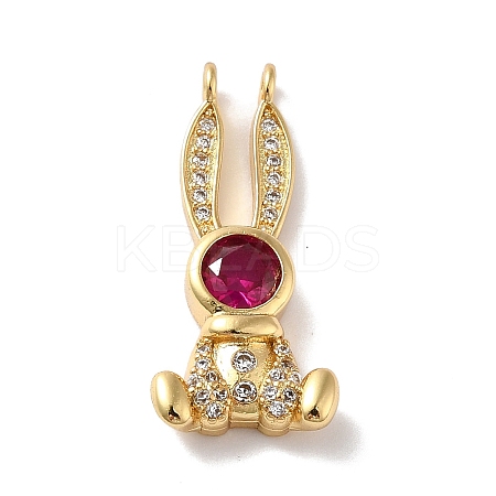 Rack Plating Brass Micro Pave Cubic Zirconia Pendants KK-A160-21B-G-1